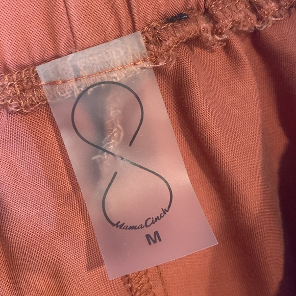 Mama Cinch Terracotta Orange Pull-On Cargo Joggers Tencel Pants Women’s Medium - Picture 4 of 6